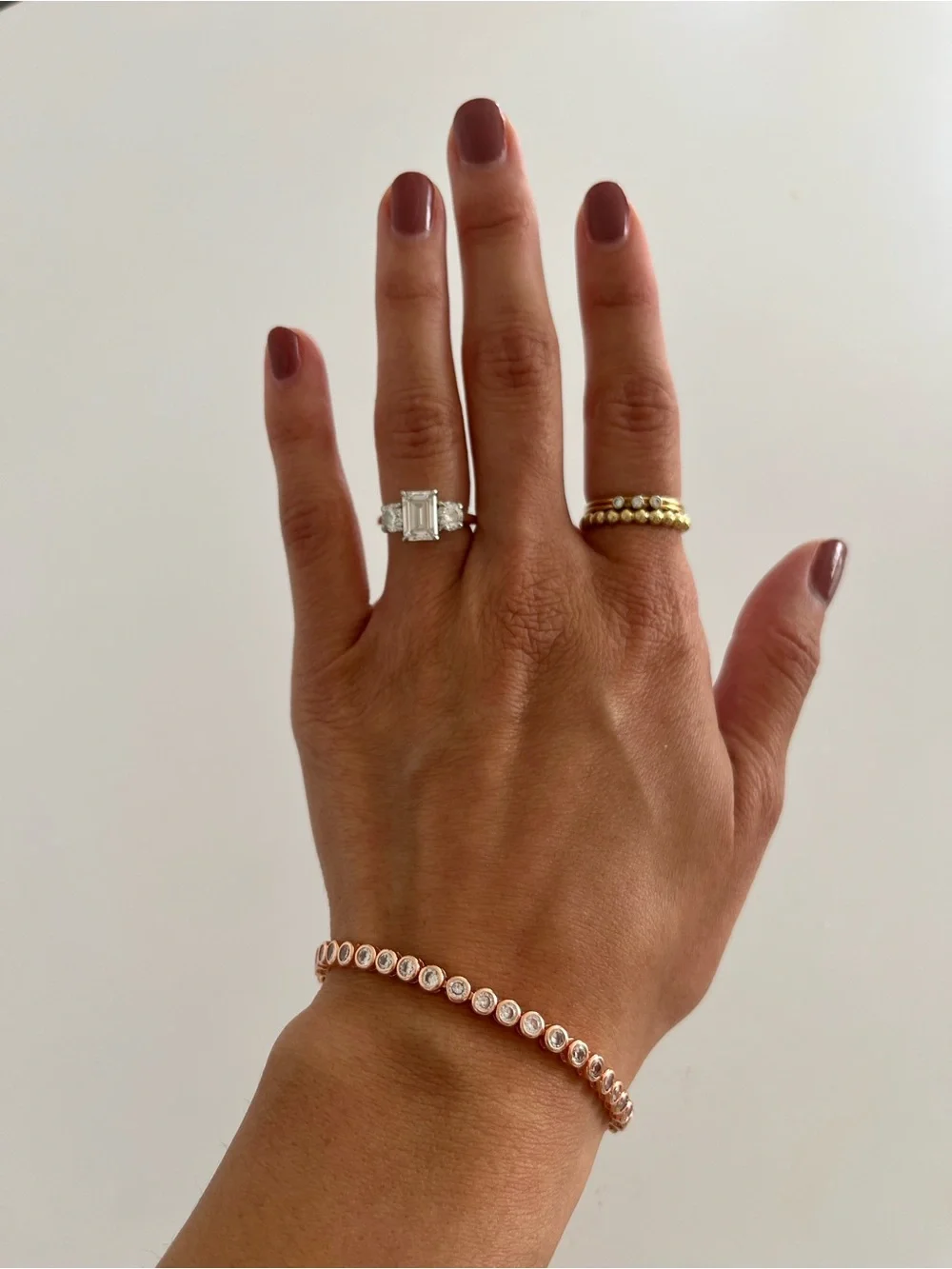 Nashelle Rose Gold Bezel Tennis Bracelet - Women Jewelry